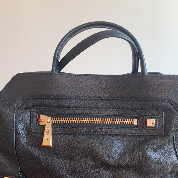 BOTKIER black leather tote bag purse with crossbody strap✨ - Picture 3 of 9